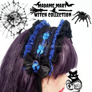 Headdress – Witch Series – Biru Hitam