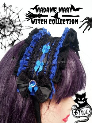 Headdress – Witch Series – Biru Hitam